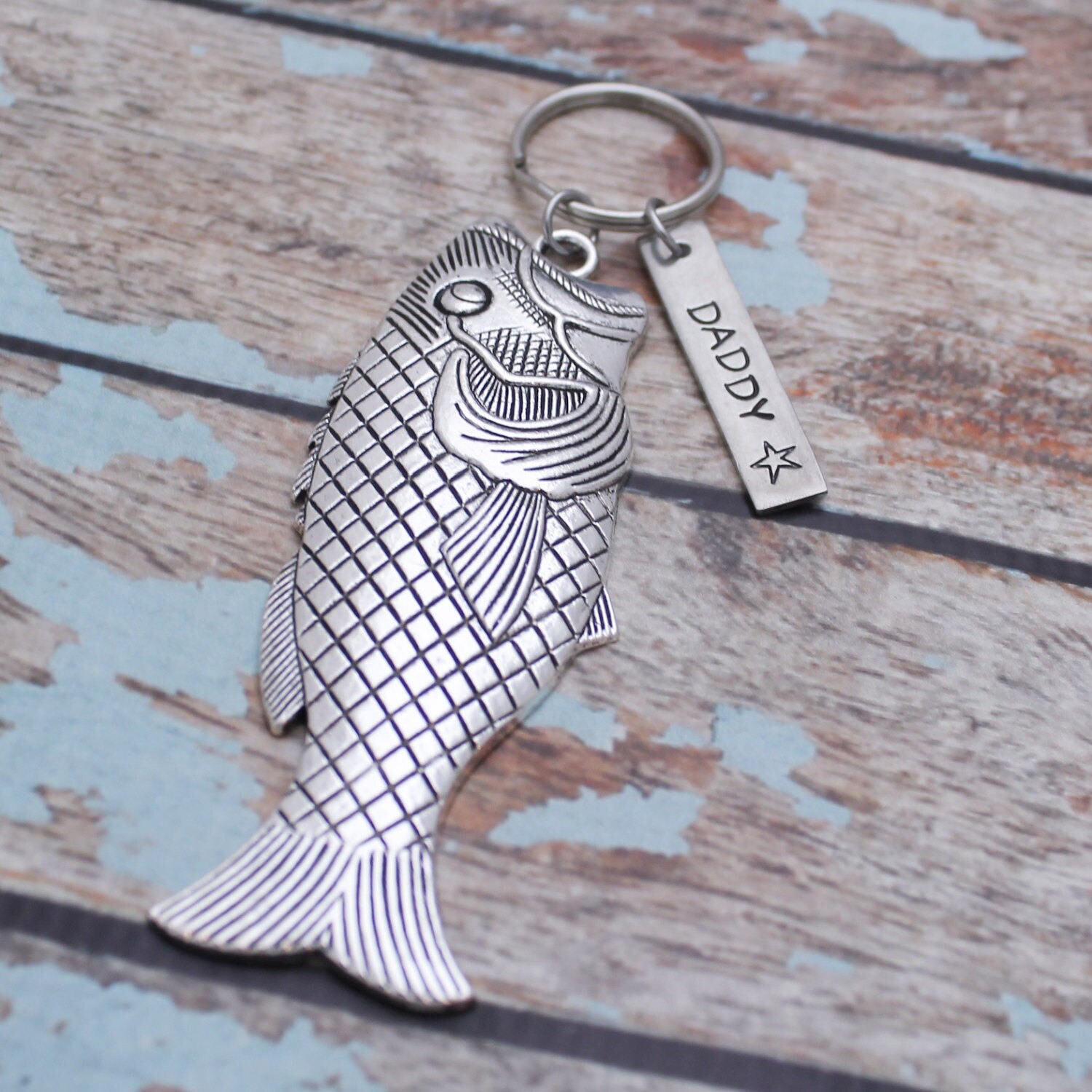Personalized Fish Key Chain Fishing Keychain Fisherman Key Etsy