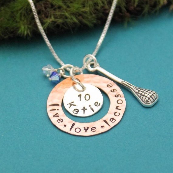 Sports Necklace With Name Number and 
