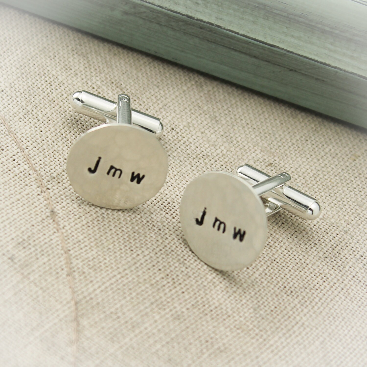 Personalized Men's Cuff Links, Customized Cuff Links, Hand Stamped Personalized Cuff Links, Groom Gift, Wedding Day Gift, Gifts for Him