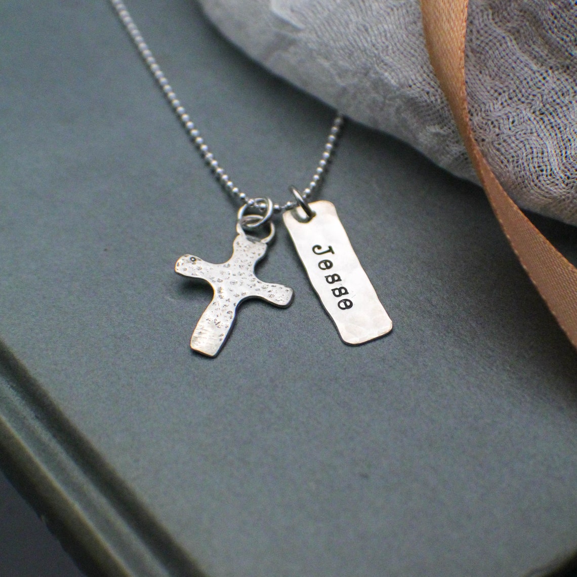 Personalized Boys Cross Necklace Boys Confirmation or First Etsy