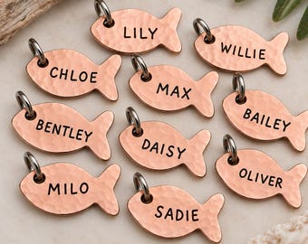 Personalized Fish Charm in Copper for Add On Fisherman Keychain