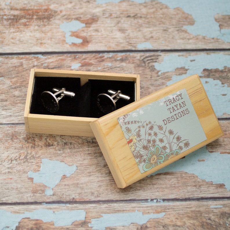 Personalized Latitude Longitude Cuff Links, Coordinate Cufflinks, Personalized Cuff Links, Cuff Links with Box, Men's Gift Father's Day Gift image 9