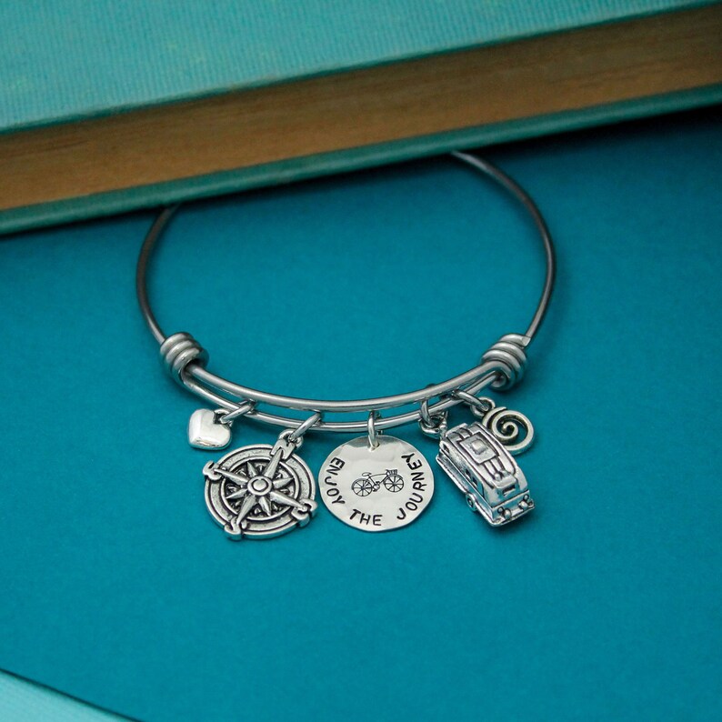 enjoy the journey charm bracelet