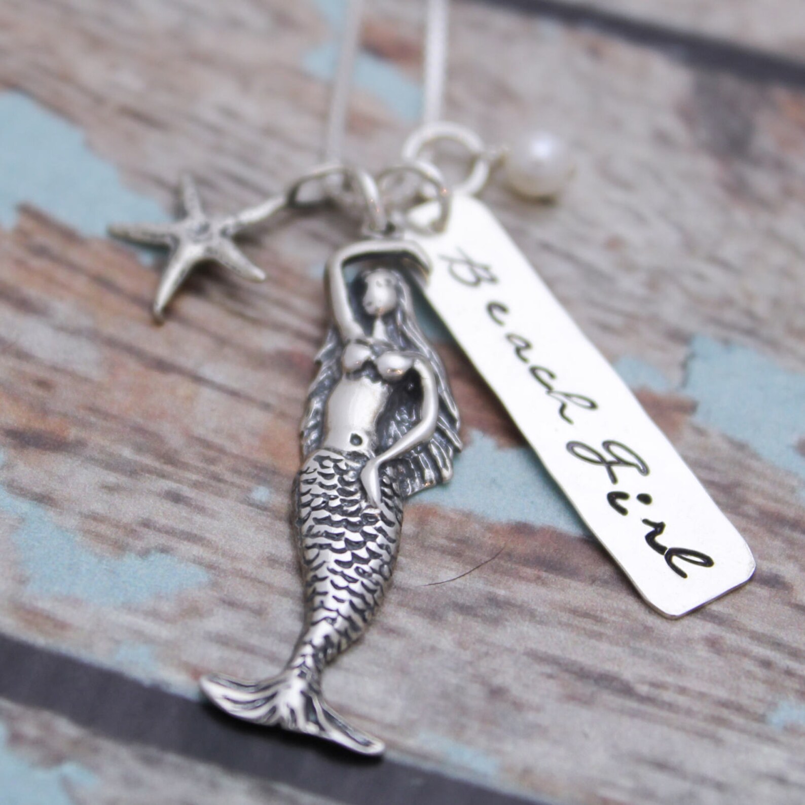 Beach Girl Necklace Mermaid Necklace Beach Girl Jewelry Etsy