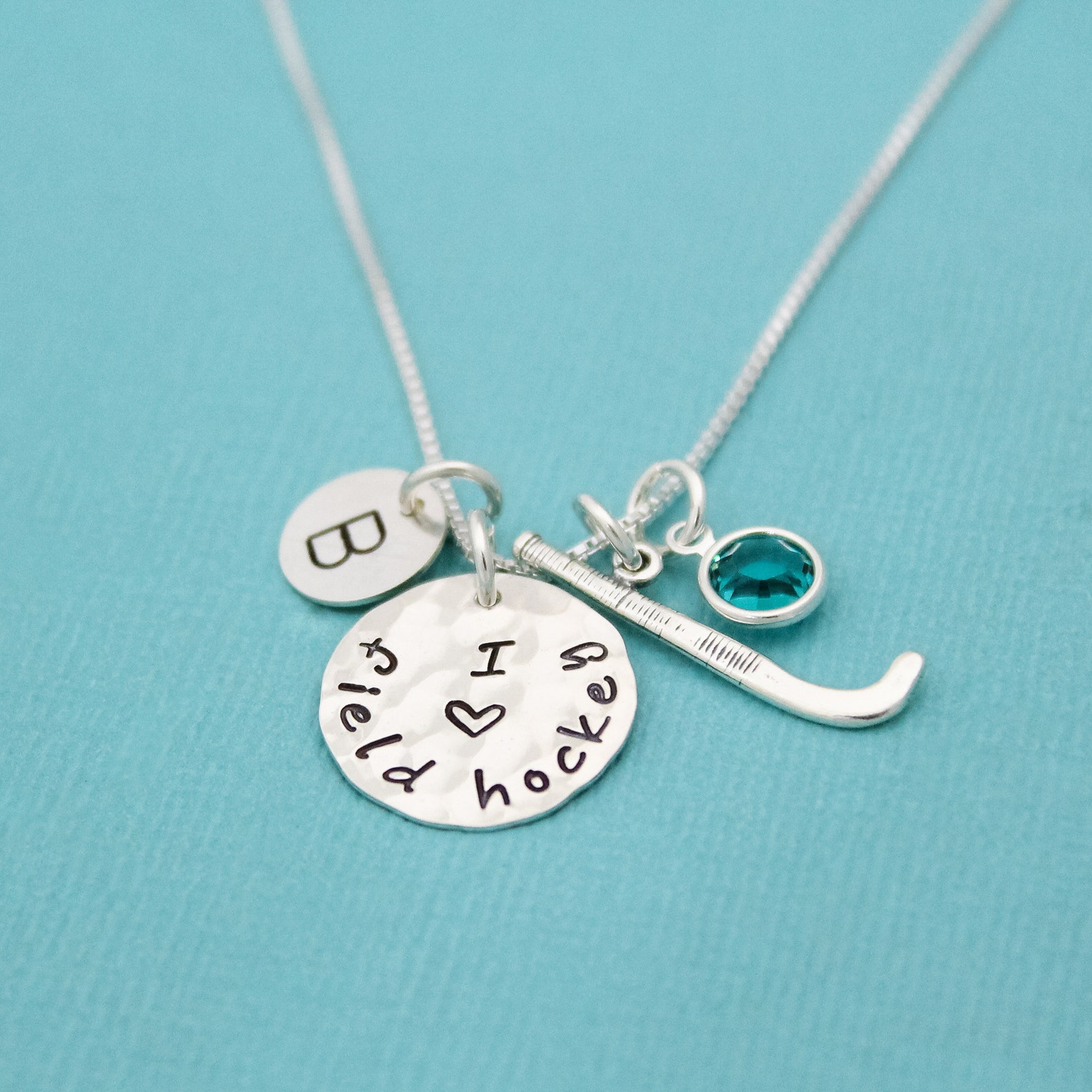 Field Hockey Necklace Personalized Field Hockey Necklace Etsy