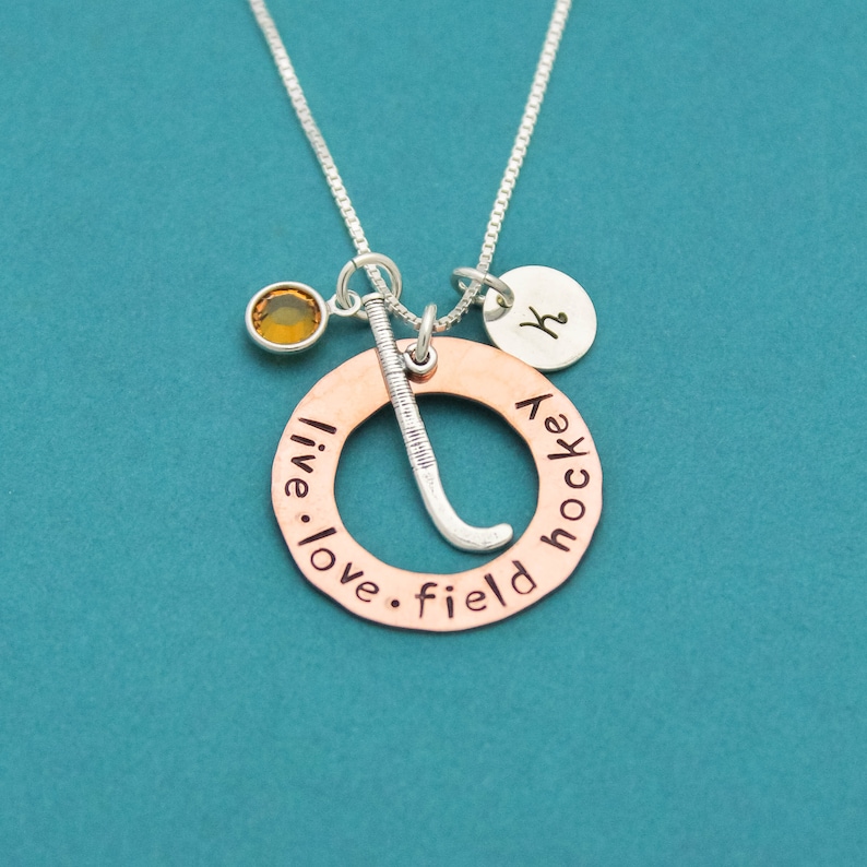 Personalized Field Hockey Necklace Field Hockey Gift Field Etsy