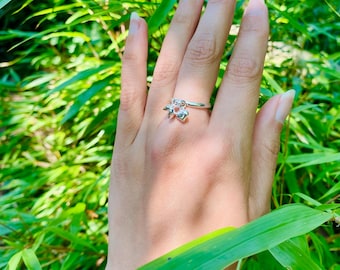 Sterling Silver Heart Charm Dangle Ring as Seen on the