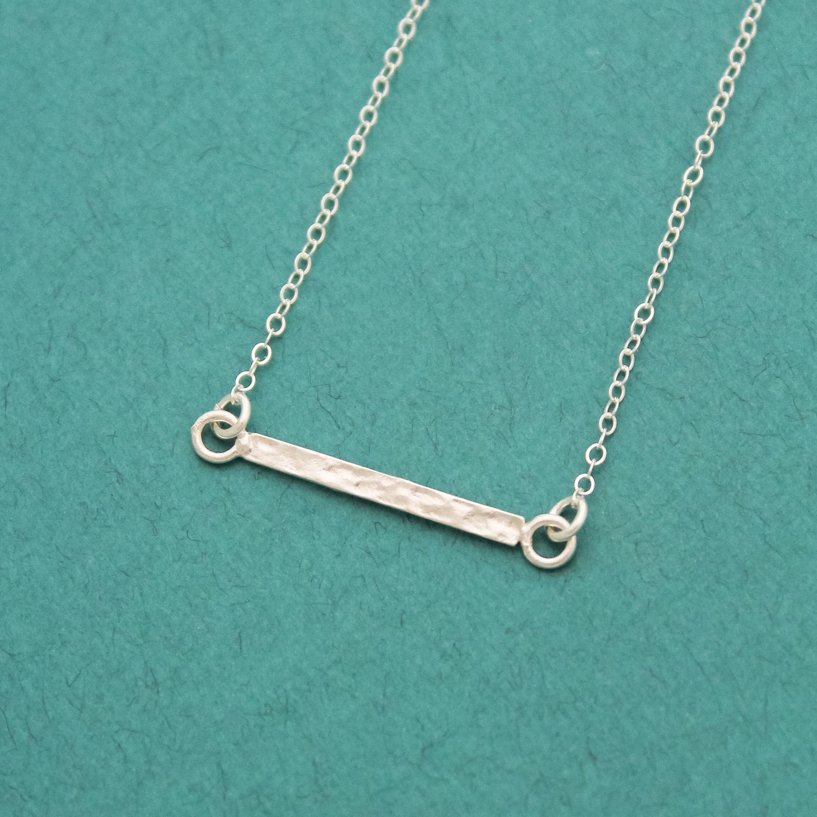 Minimalist Bar Necklace Balance Bar Necklace Textured Bar Etsy