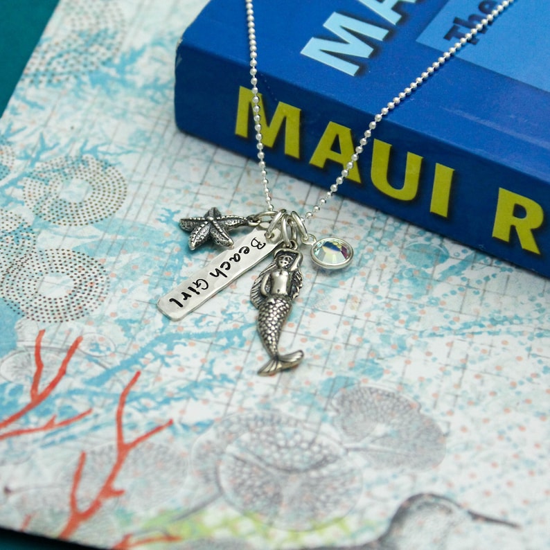 Beach Girl Necklace Mermaid Necklace Beach Girl Jewelry Etsy
