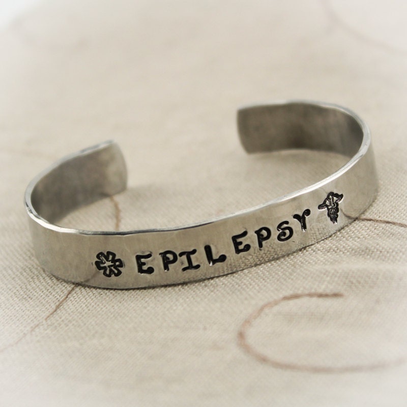 Medical Alert Bangle Bracelet Aluminum Hand Stamped Etsy