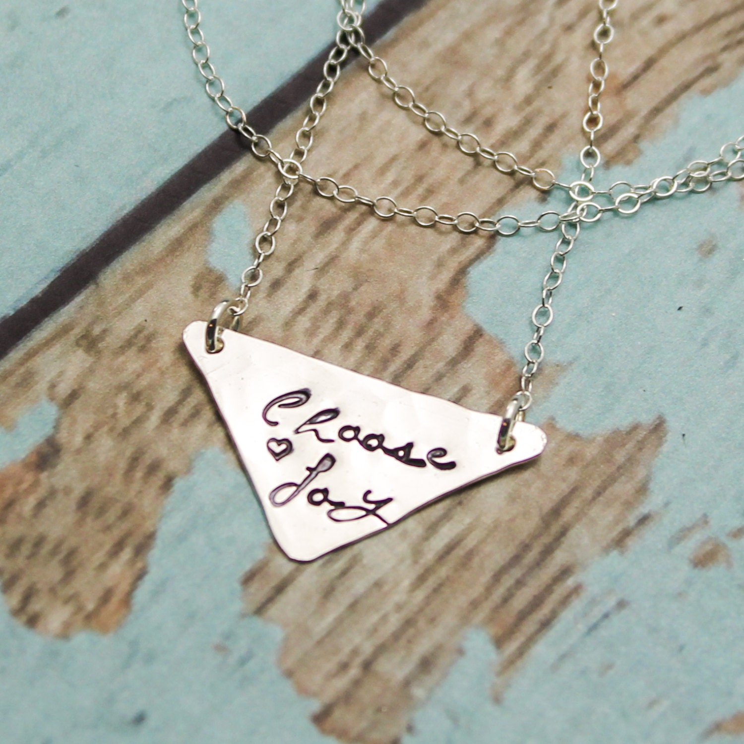 Choose Joy Necklace in Sterling Silver Etsy