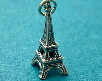 SOLDES Charm Tour Eiffel en argent sterling : cadeau de voyage Bonjour Paris