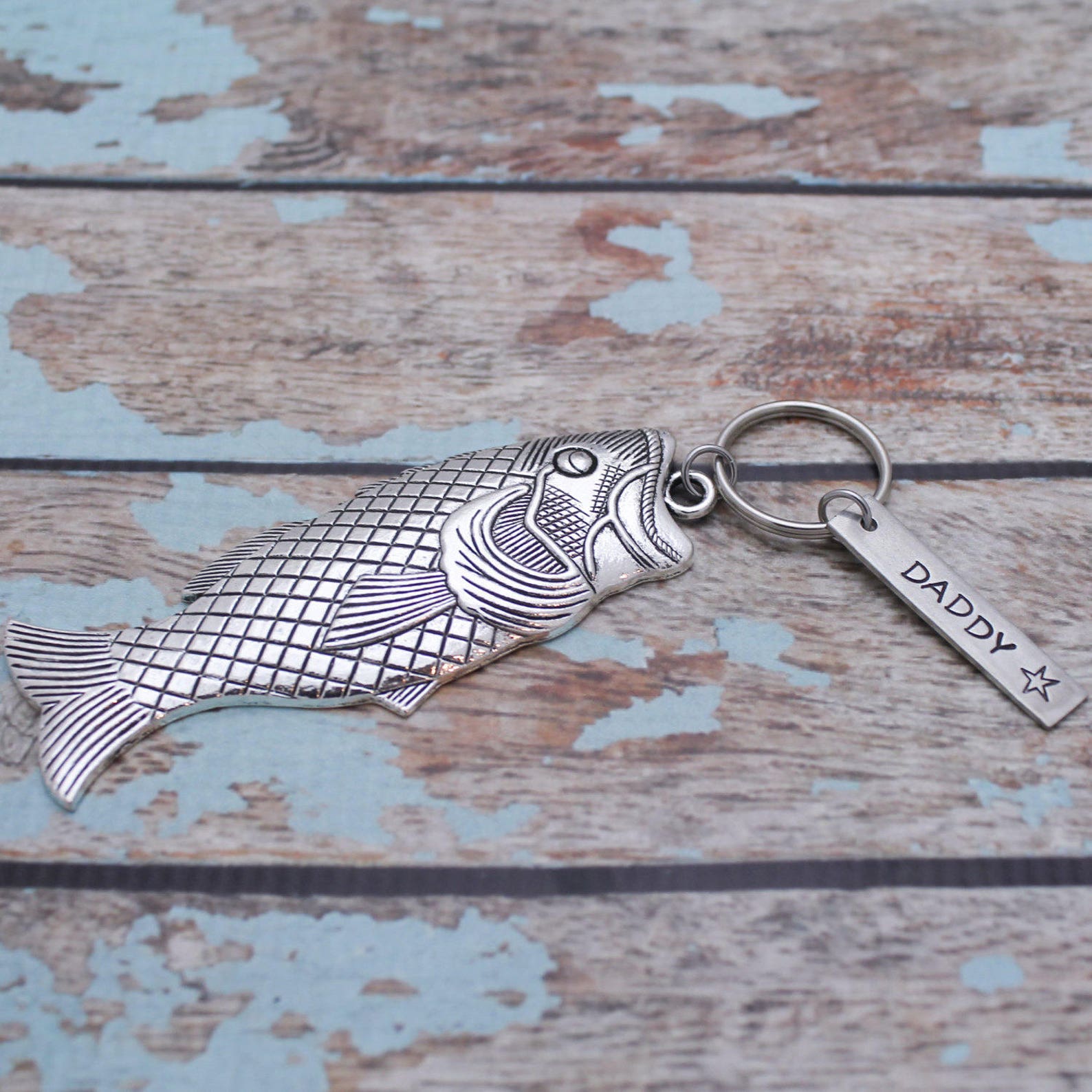 Personalized Fish Key Chain Fishing Keychain Fisherman Key Etsy