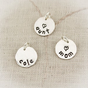 Sterling Silver Personalized Engraved Charms