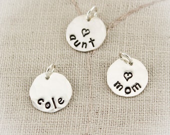 Sterling Silver Personalized Engraved Charms