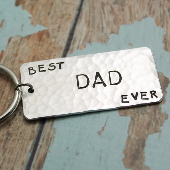 Portachiavi Best Dad Ever, regalo per la festa del papà, in alluminio, stampato a mano, personalizzato - Italia