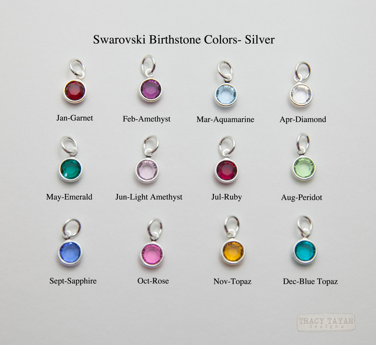 Birthstone Style Initial and Birthstone Adjustable Style Bangle Personalized Hand ...