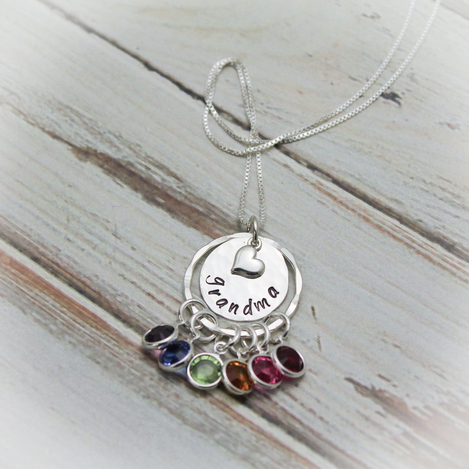 Birthstone Necklace For Mom, Grandma #15