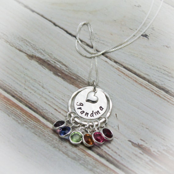 mothers day birthstone necklace etsy