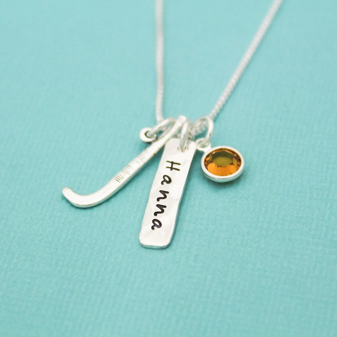 Personalized Field Hockey Necklace, Custom Sport Jewelry, Choose Your Sport Necklace, Field