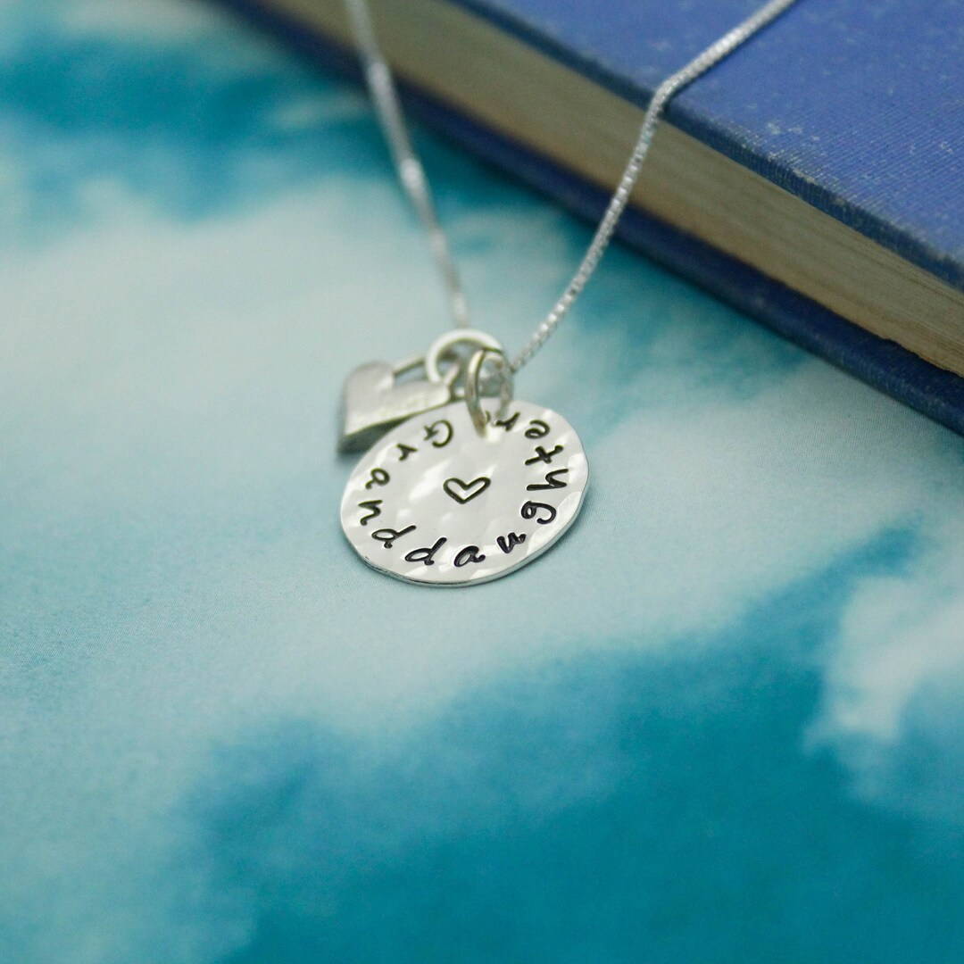 Granddaughter Necklace, Granddaughter Necklace Gift, Sterling Silver
