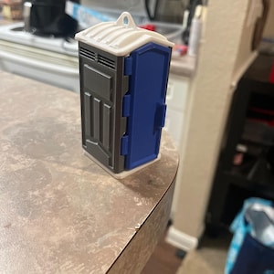 Homemade 3D Printed "Porta Potty" Holiday Ornament