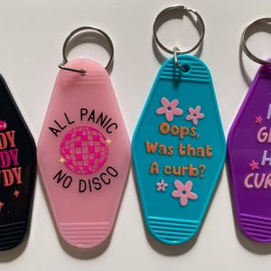 Retro Motel Keychain/Funny Keychains/Motel Keychain/Funny Gifts/Accessories/Custom Keychains