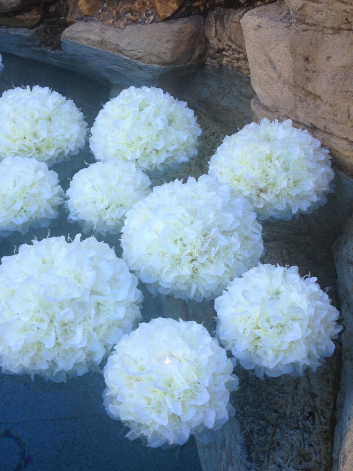 Wedding Pool Lights and Candle Floating Flowers Set of 10 Etsy