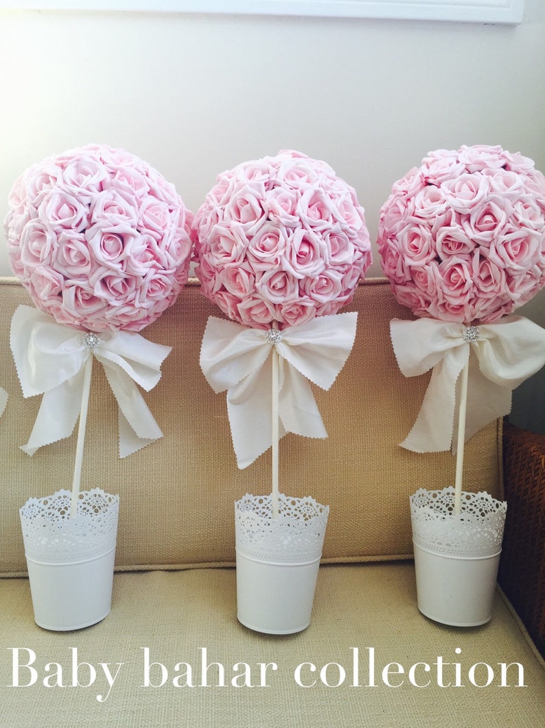 Baby Shower Centerpiece Topiary Set of 5 Etsy