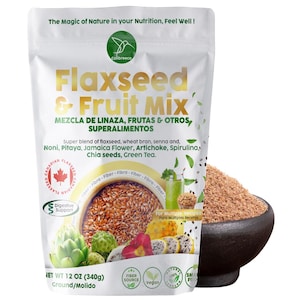 Ground Flaxseed and Fruit Mix, Natural Flavor, Perfect For Beverages, Baking, Plant-Based Nutrition, Rich In Fiber, Omega-3.