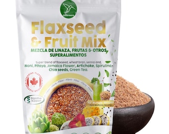 Ground Flaxseed and Fruit Mix, Natural Flavor, Perfect For Beverages, Baking, Plant-Based Nutrition, Rich In Fiber, Omega-3.