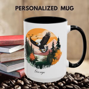 Personalized Mug, Mugs Gift, Mug Personalized, Mountain Accent Mug,  Nature Lover Gift,  Gift For Dad, Custom Gift, Personalized Gift, Mugs