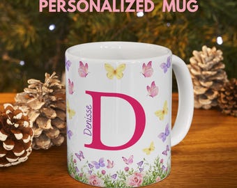 Custom Mug, Personalized Butterfly Mug, Mugs Gift, Mugs Personalized, Custom Gift, Birthday Gift, Gift for Her, Mom Gift, Personalized Gift