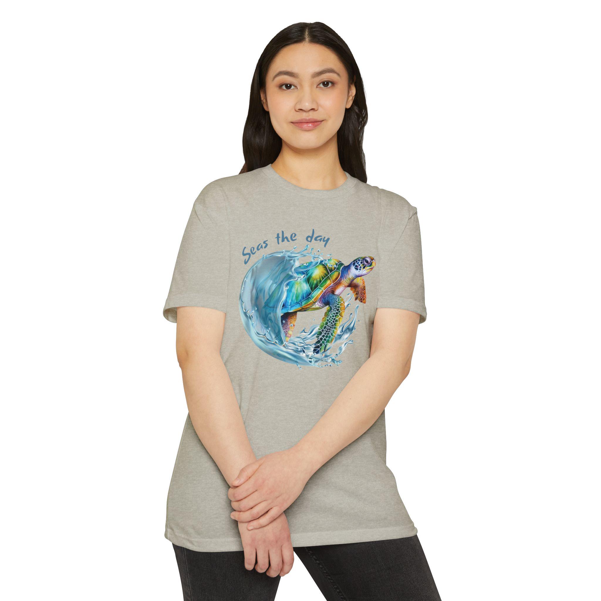 Seas the Day, Unisex Jersey T-shirt, Seize, Ocean, Sea Turtle