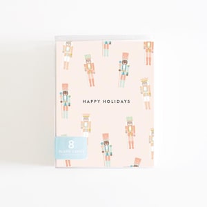 Cartões de Natal Rosa Conjunto de Cartões de Natal Balé Quebra-Nozes Papelaria Moderna de Natal Cartão em Branco com Envelope Presente Pastel Quebra-Nozes Pinkmas