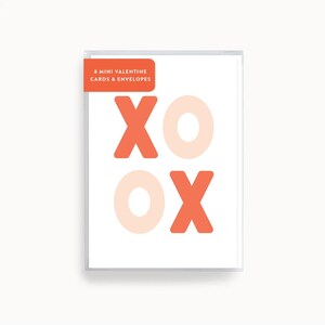 Cartões de Dia dos Namorados XOXO em branco com notas de amor dentro do conjunto de presentes, cartões pequenos + conjunto de envelopes com mini notas de dia dos namorados, cartões de mensagem