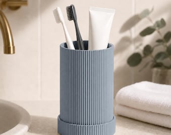 Soporte personalizado para cepillos de dientes, organizador de baño infantil, soporte acanalado (color personalizado)