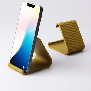 Minimalist 3D Printed Phone Stand | Modern Desk Phone Holder | Stylish Smartphone Dock for Office & Home