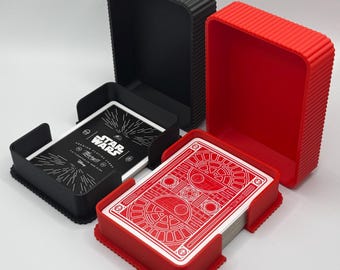 3D Printed Playing Card Case: Ribbed Texture, Poker & Standard Size