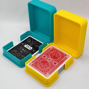 3D Printed Playing Card Case, Custom Color Poker Deck Holder, Mix Match Lid Base