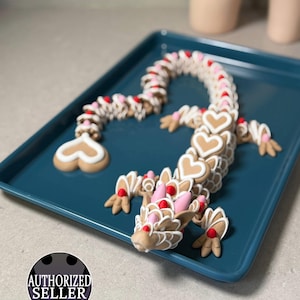 Cookie Heart Dragon by Cinderwing3D – 26.5" Articulated 3D Printed Collectible