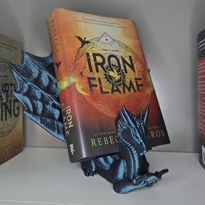 Dragon Reading Book Holder | Bookcase Decor | Book Display