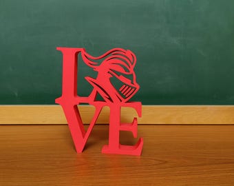Personalisiertes RU LOVE-Zeichen, Ritter-Abschlussgeschenk; scharlachrote Ritter Ornament, Geschenk personalisiert, Wohnheim Dekor, Abschlussgeschenk; Scarlet, NJ