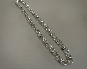 Sterling Silver Wrapped Infinity Chain