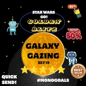 Pegatina MoGo 5 Stars Golden Blitz / Juego GALAXY GAZING 19 / 1 pieza / Entrega rápida / ¡CÓMPRALO ahora!