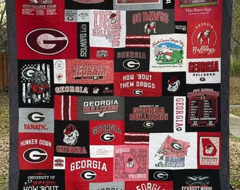 Custom T-Shirt Memory Quilt Keepsake Blanket - Made from your shirts (Deposit)