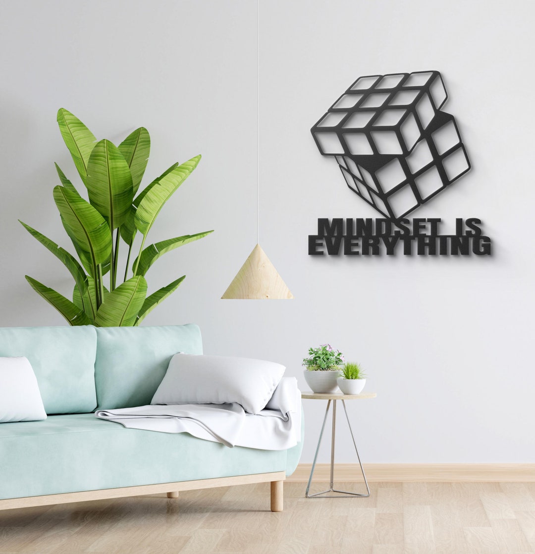 Motivational Metal Wall Art -mindset is Everything - Inspirational ...