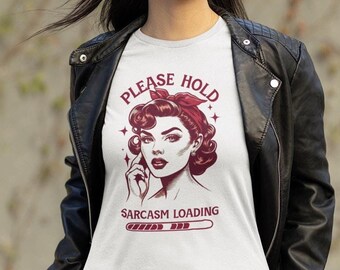 Vintage Sarcasm Loading T-Shirt: Retro Humor Tee