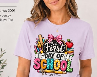Personalized First Day of School Shirt 2026, Custom Teacher Tee with Name or Year, Bella Canvas Back to School Shirt