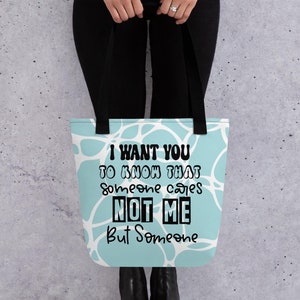 Wasser Print Tragetasche - Weihnachtsgeschenk Idee - Texted Print Tragetasche - Sarkastischer Druck - Canvas Tragetasche -Weihnachtstasche - Tragetasche Muster